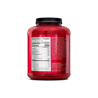 BSN True Mass Nutrition Facts Side