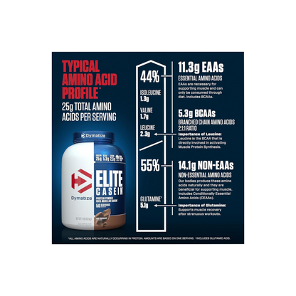 Dymatize elite Casein Amino profile