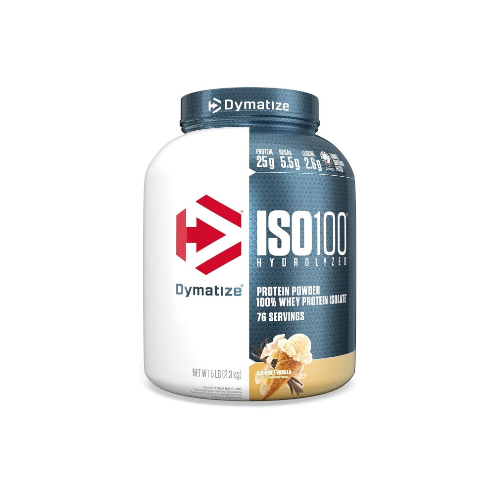 Dymatize ISO 100 5LB Vanilla Hydrolyzed Protein 