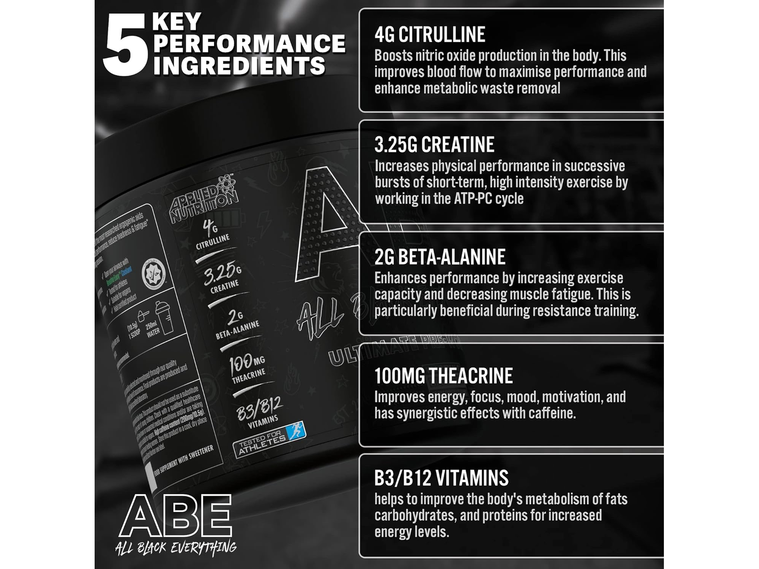 Applied Nutrition ABE All Black - FitWadi